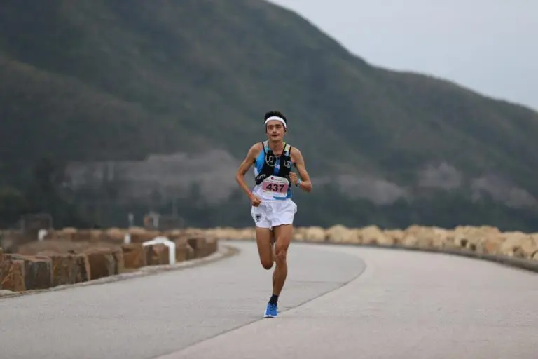 Total Health team member competing in a running race